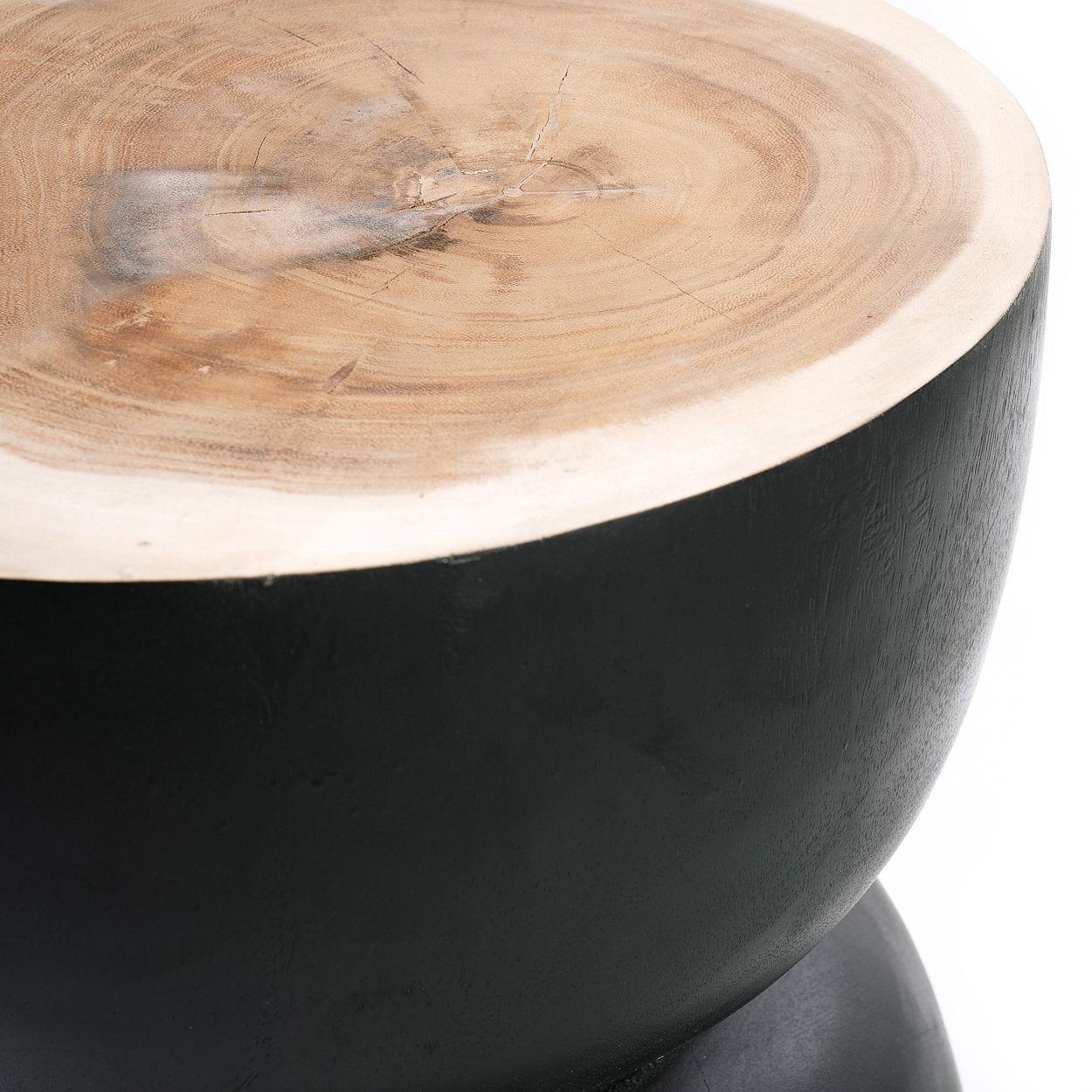 The Karbun Stool Black Natural ø50cm 8