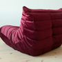 Togo armchair velvet burgundy 3