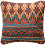 Kilim Kissenbezug Wolle Mehrfarbig 0
