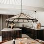 Akira Pendant Lamp Linen Black Natural Ø 70cm 0
