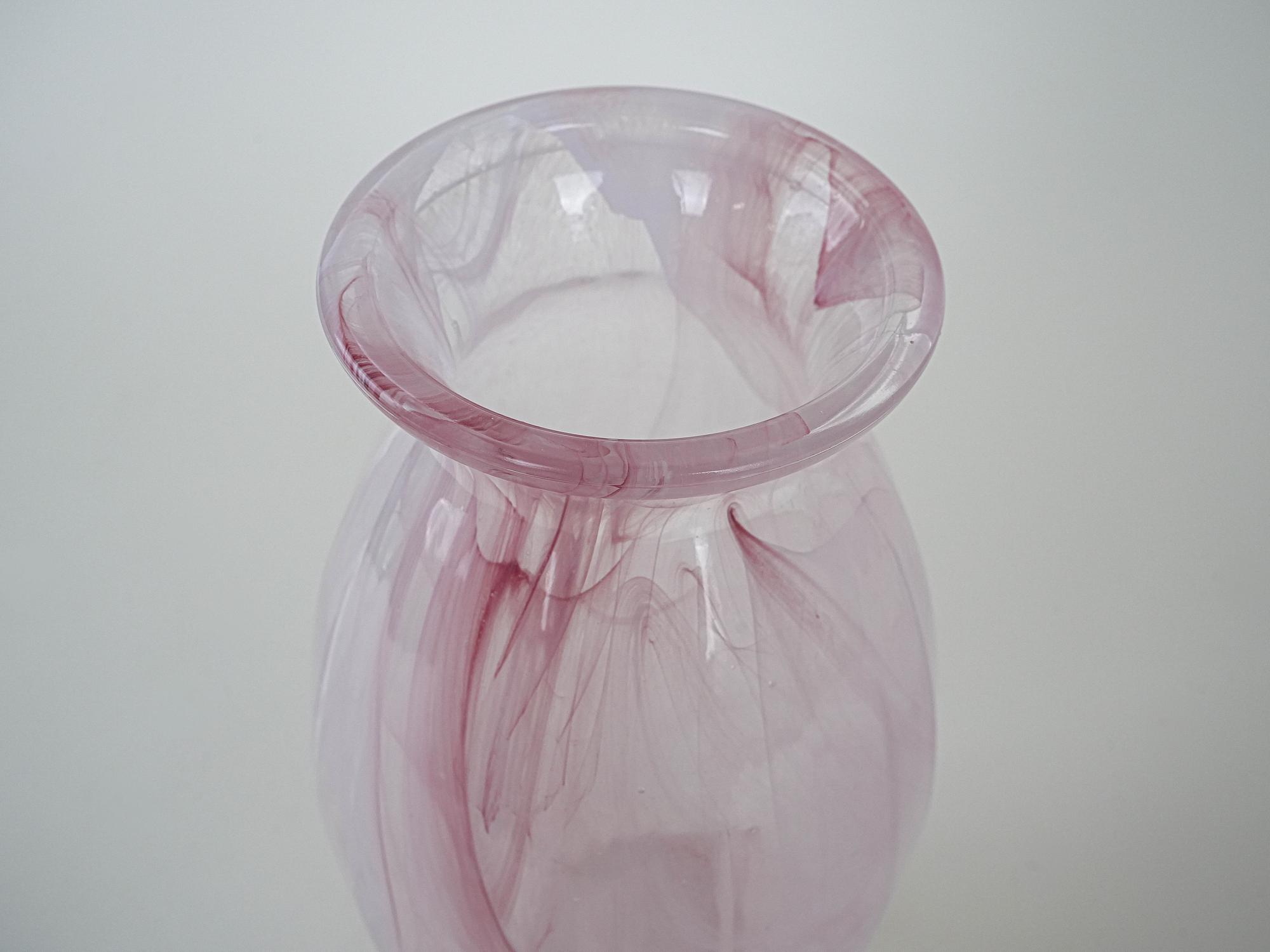 Glasvase Rosa 1980er Jahre 7