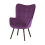 Bridget Sessel Samt Massivholz Violett 0