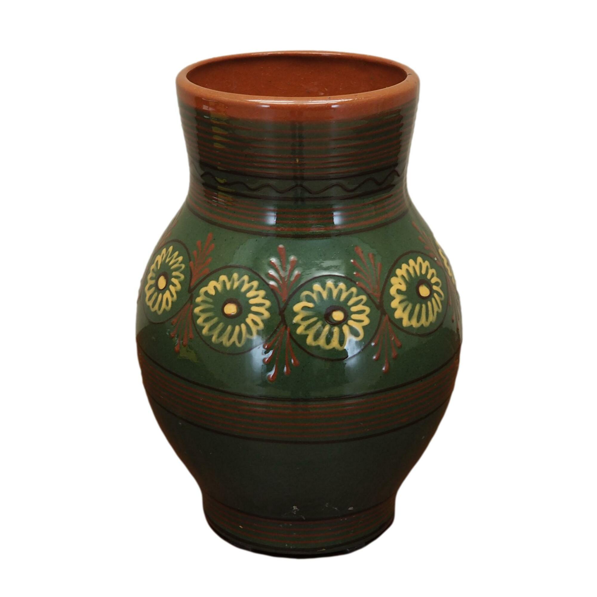 Vintage Vase Keramik Mehrfarbig 1970er Jahre 0
