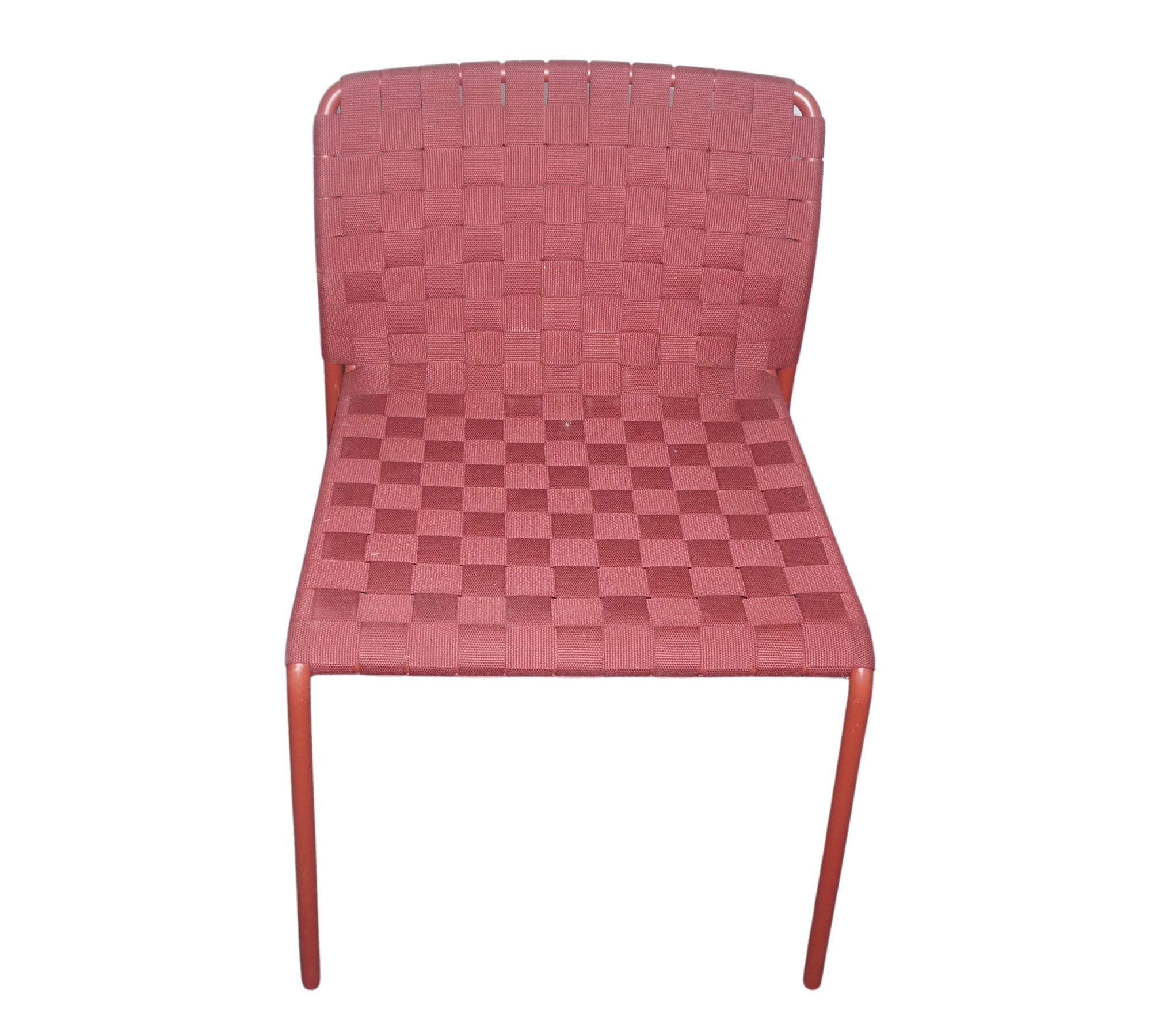 Costa Stuhl Aluminium Pulverbeschichtet Rot 4