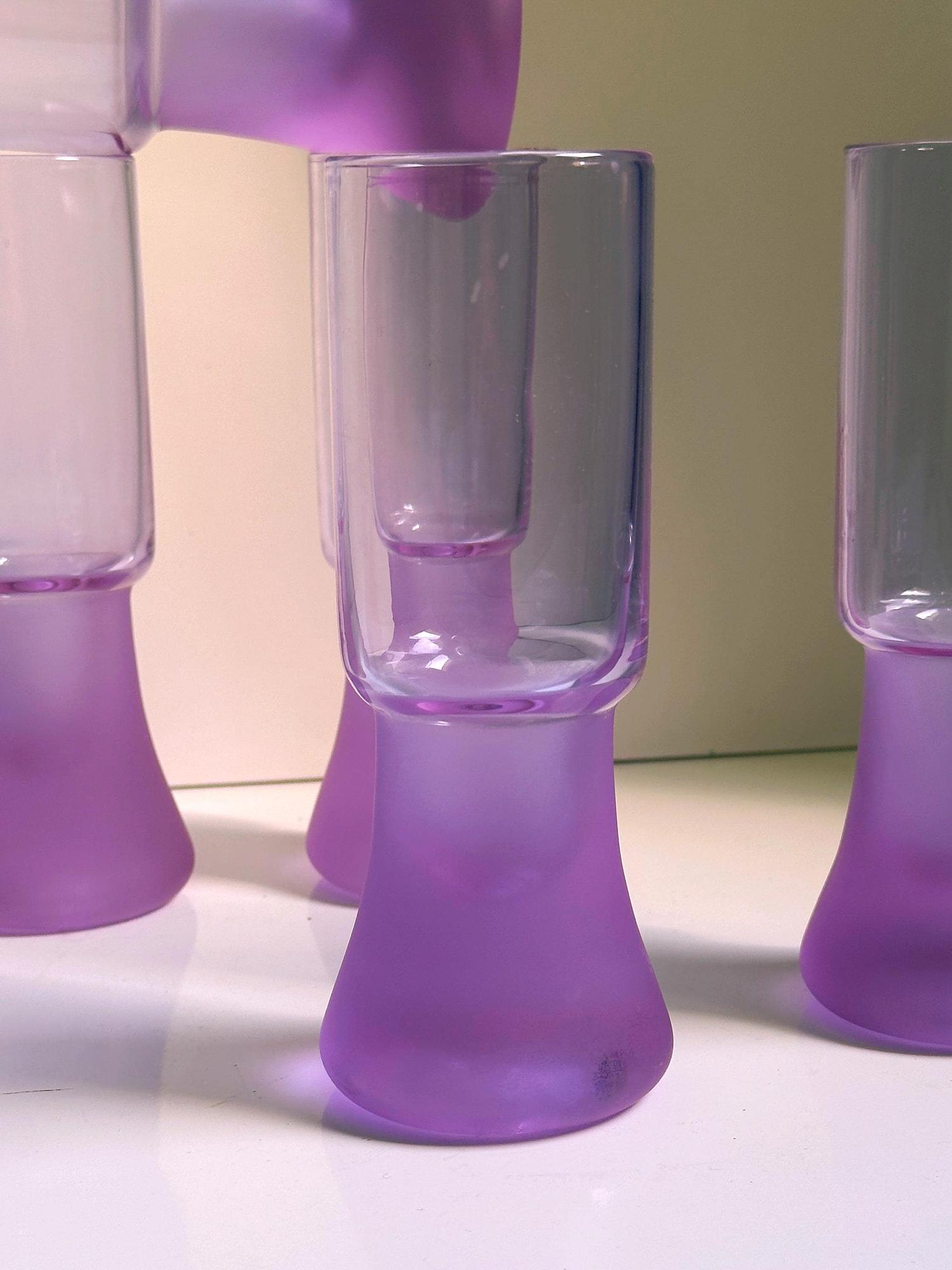 6x Vintage Drinking Glasses 1970s 4