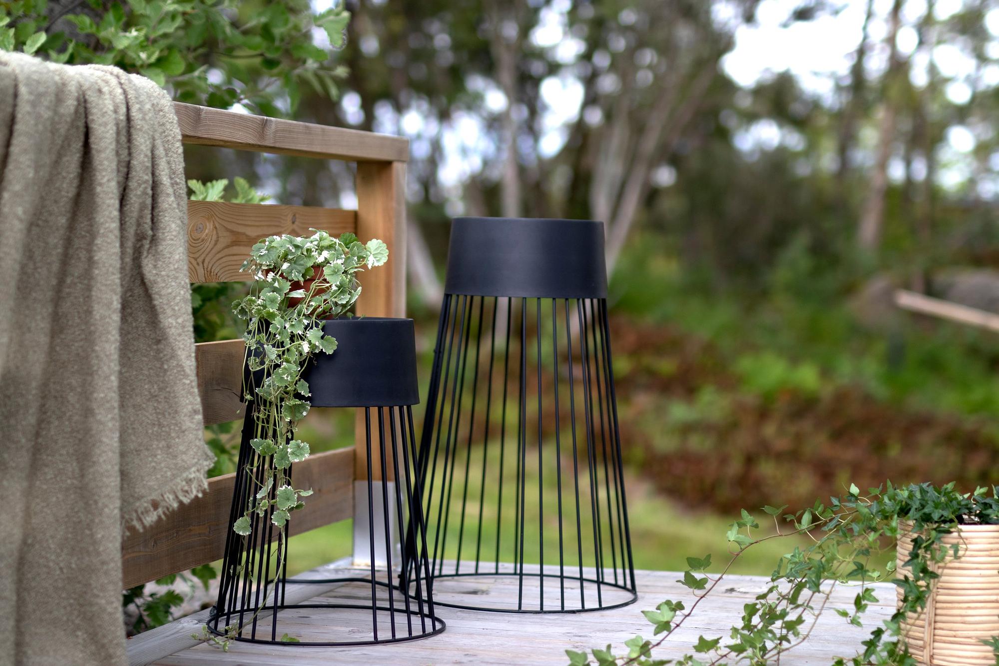 Koster 45 lampada da terra metallo nero IP44 6