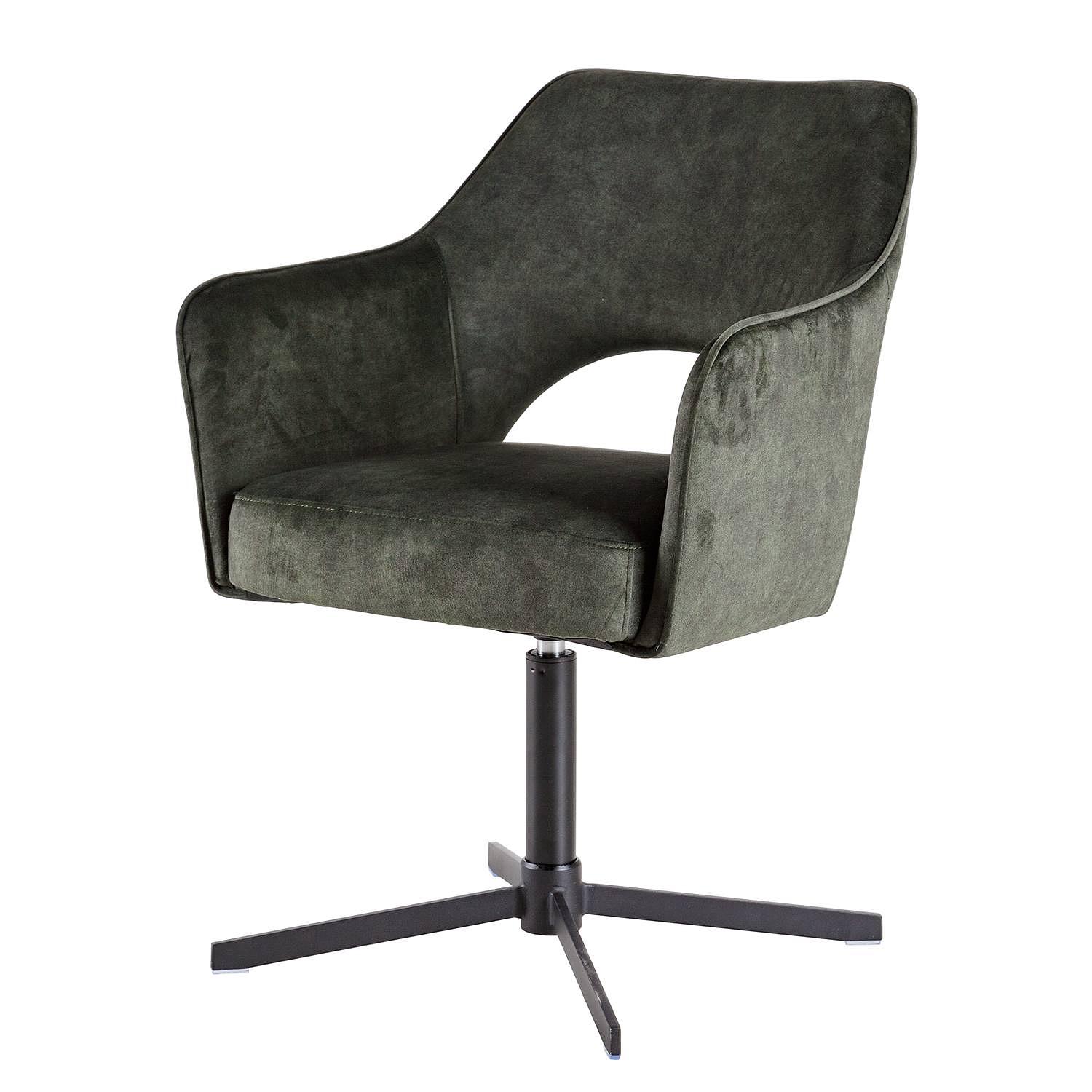 Yellville Typ A Armlehnenstuhl Drehbar Microfaser Olivgrün 0