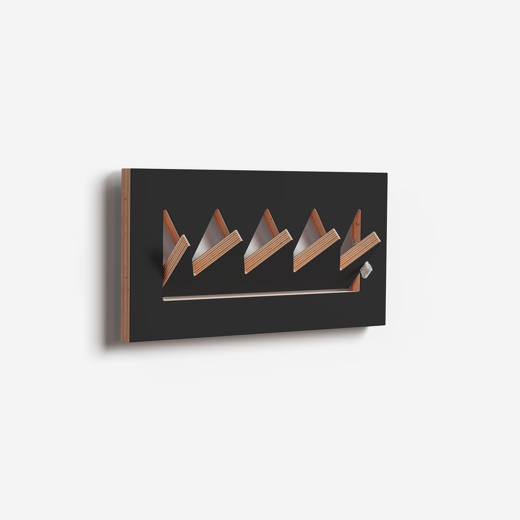 Fläpps Garderobe Crownhäng Schwarz 40 x 20cm 1