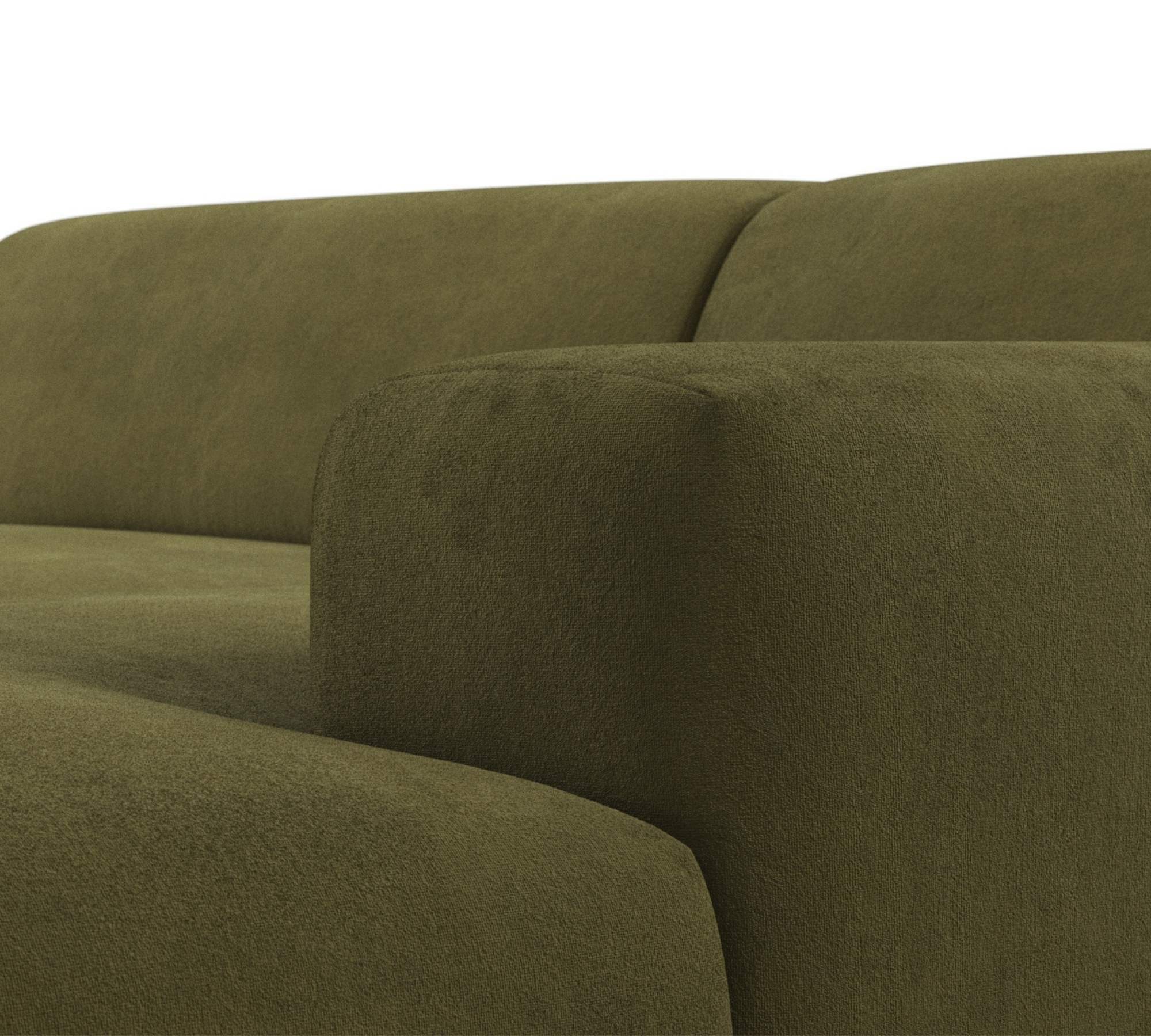 2-Sitzer Sofa Karen Récamiere Rechts Oliv 5