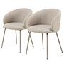 Armchair Skallo Set of 2 Beige 0