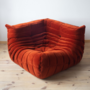Togo corner sofa cord amber orange 0