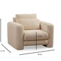Modern armchair beige 2