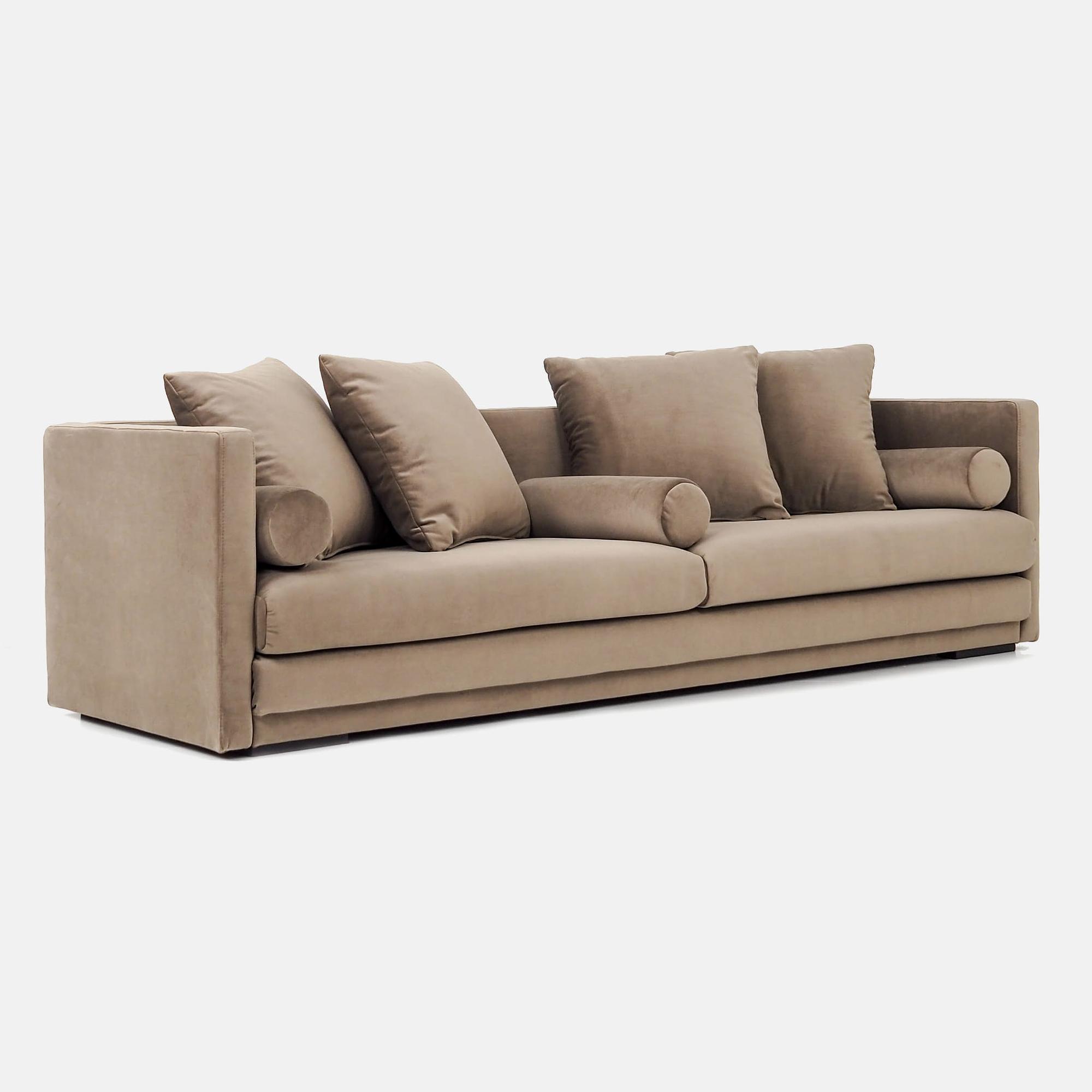 Malmo Sofa 3-Sitzer Samt Braun 2