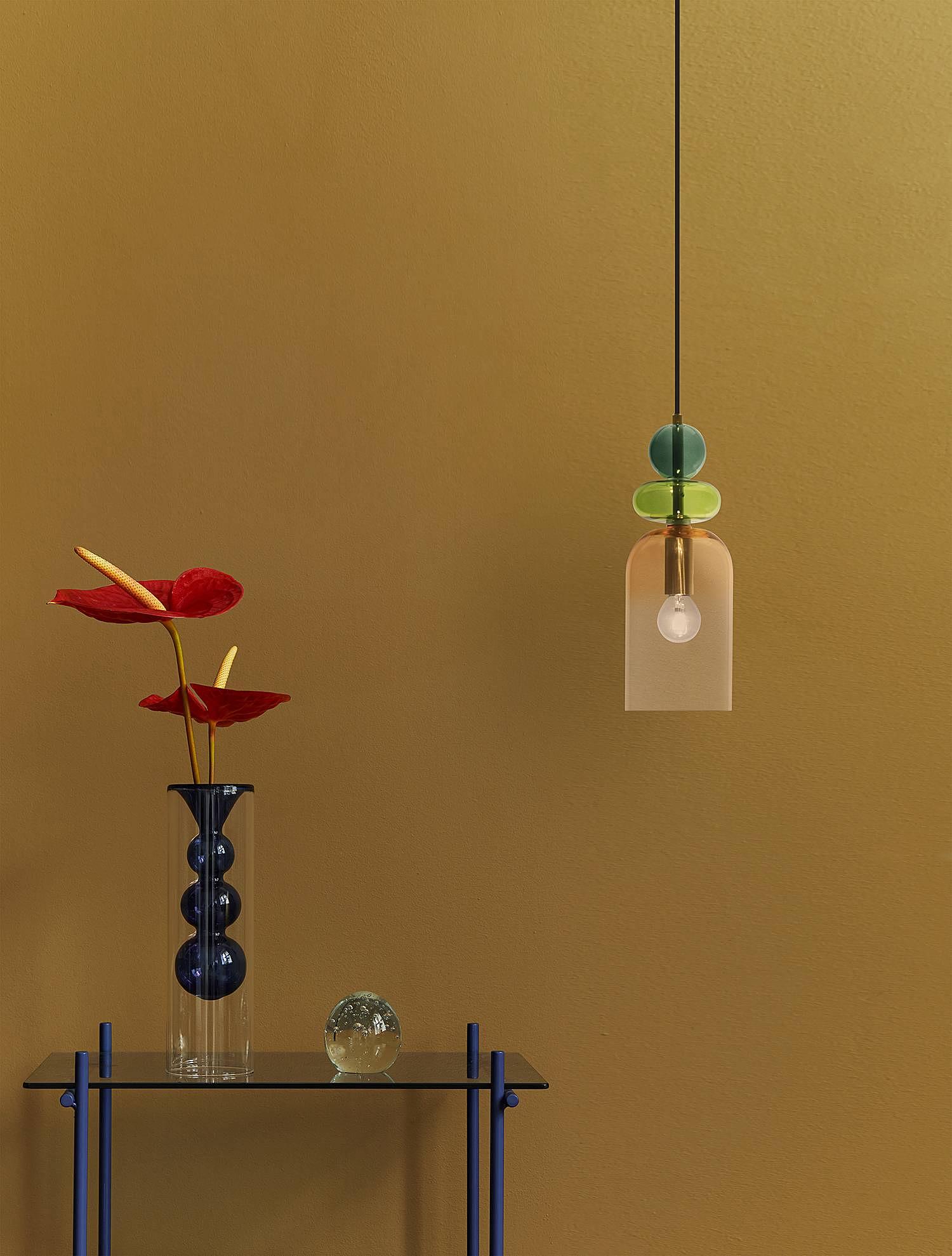 1-Light Pendant Lamp Murano Type C Aluminum 2