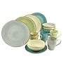 x16 Kombiservice NATURE Steinzeug Grün Türkis 1