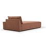 Daphne 1-seater chaise longue Right Pebble Rust 2