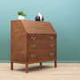 Vintage Secretary Desk Wood Metal Brown 1960s 5