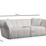 Boxer 3-Sitzer Sofa Weiß 2