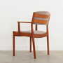 Vintage chair wood textile gray 1960s 3