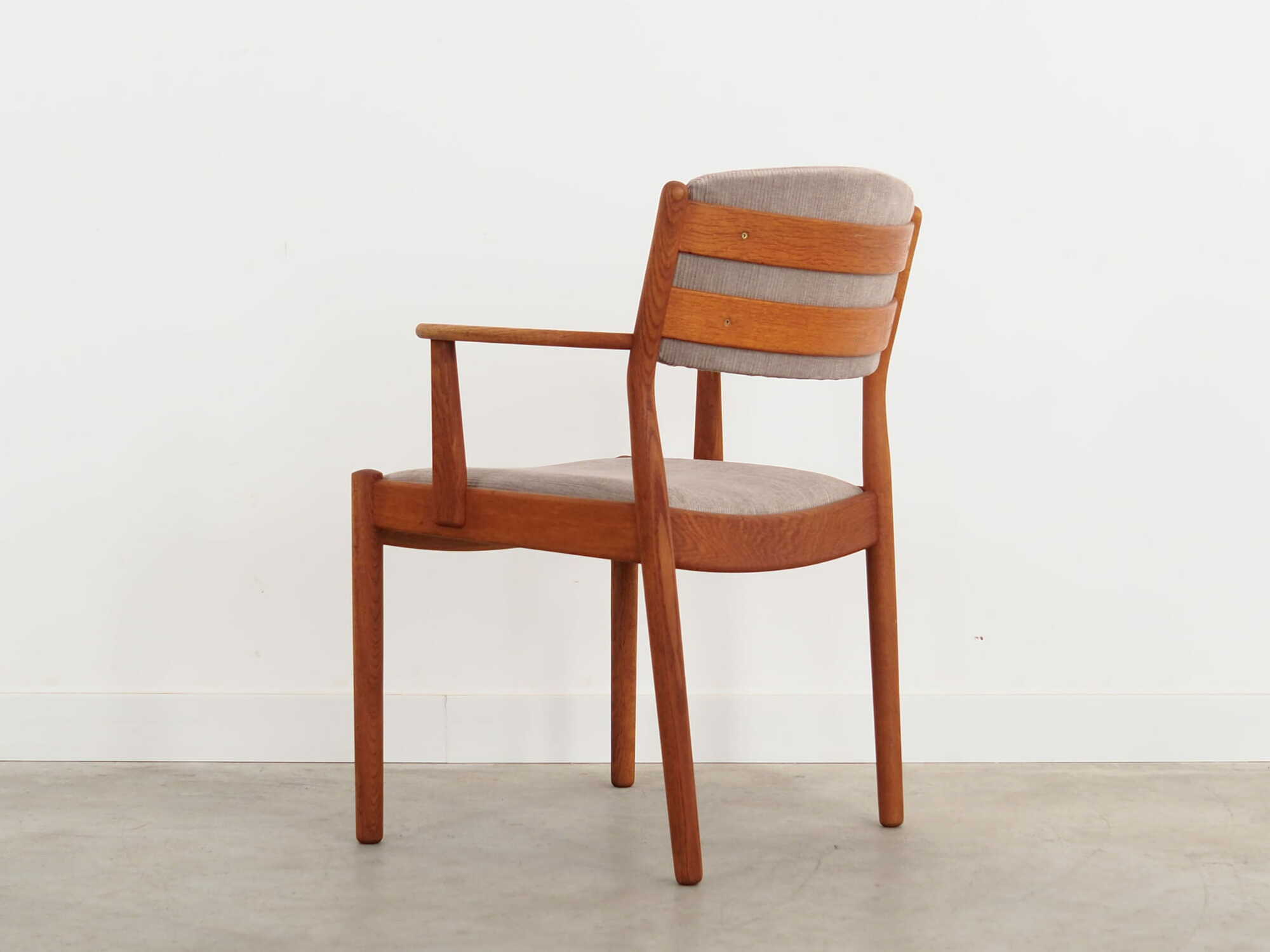 Vintage chair wood textile gray 1960s 3
