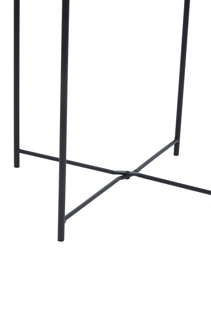 Acero Runder Beistelltisch Metall Schwarz
 8