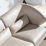 2-Sitzer Sofa in taupegrauem Leder 6145 4