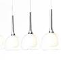Pendant light Hadan IV frosted glass / iron 4-flame 3