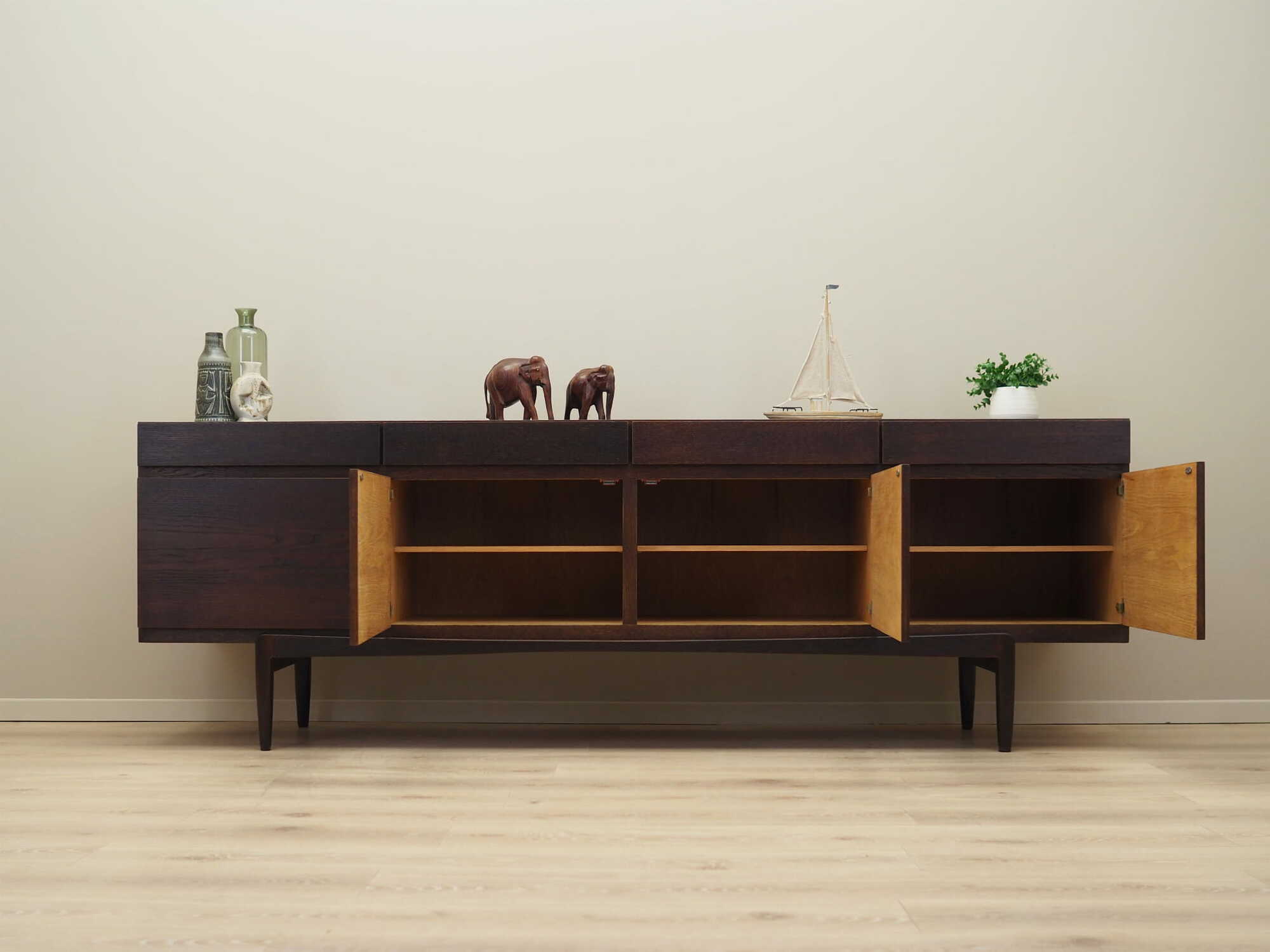 Sideboard Wood Brown 1970s 2