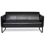 BALI BLACK 3-Sitzer Sofa Kunstleder Schwarz 0