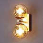 Neptun Wandleuchte Rauchglas Eisen Beige 0