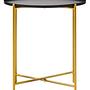 2x Avento Beistelltisch Schwarz Gold 4