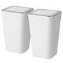 Candy 6L Swing Lid Bin Set of 2 White 0