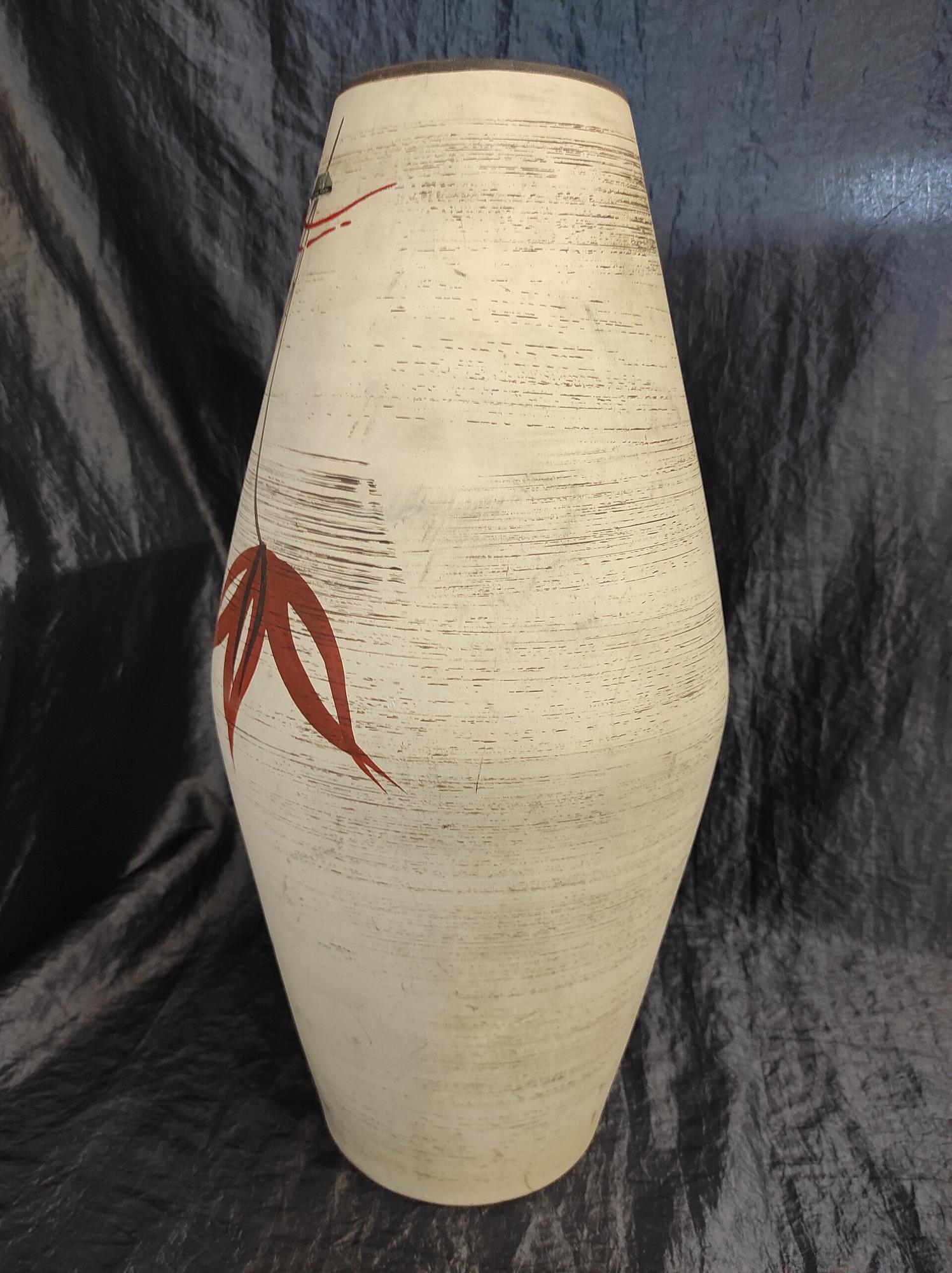 Vintage Vase Keramik Weiß 1