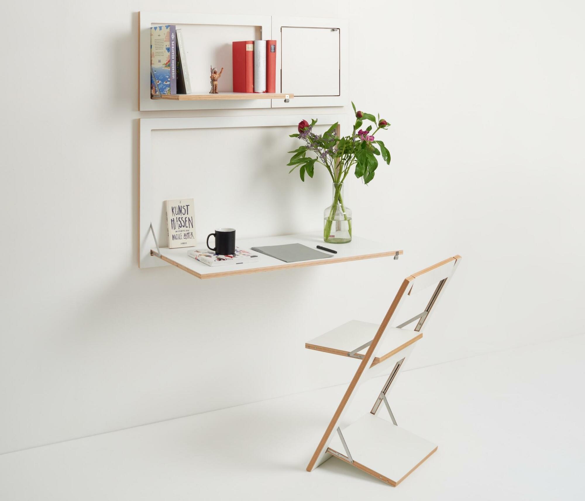 Fläpps Secretary Wood White 100 x 60 cm 0