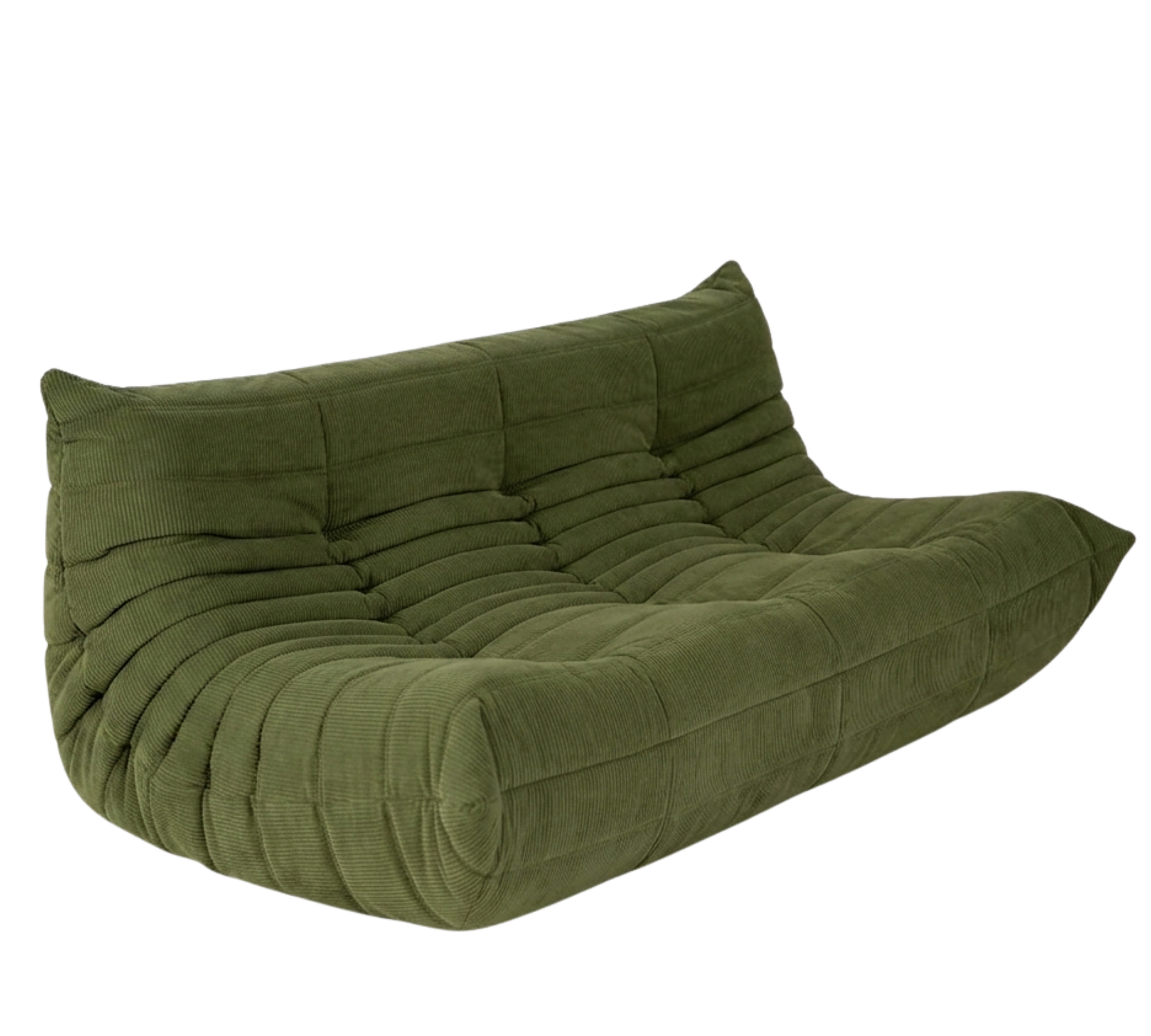 Togo Sofa 3-Sitzer Cord Lodengrün 1