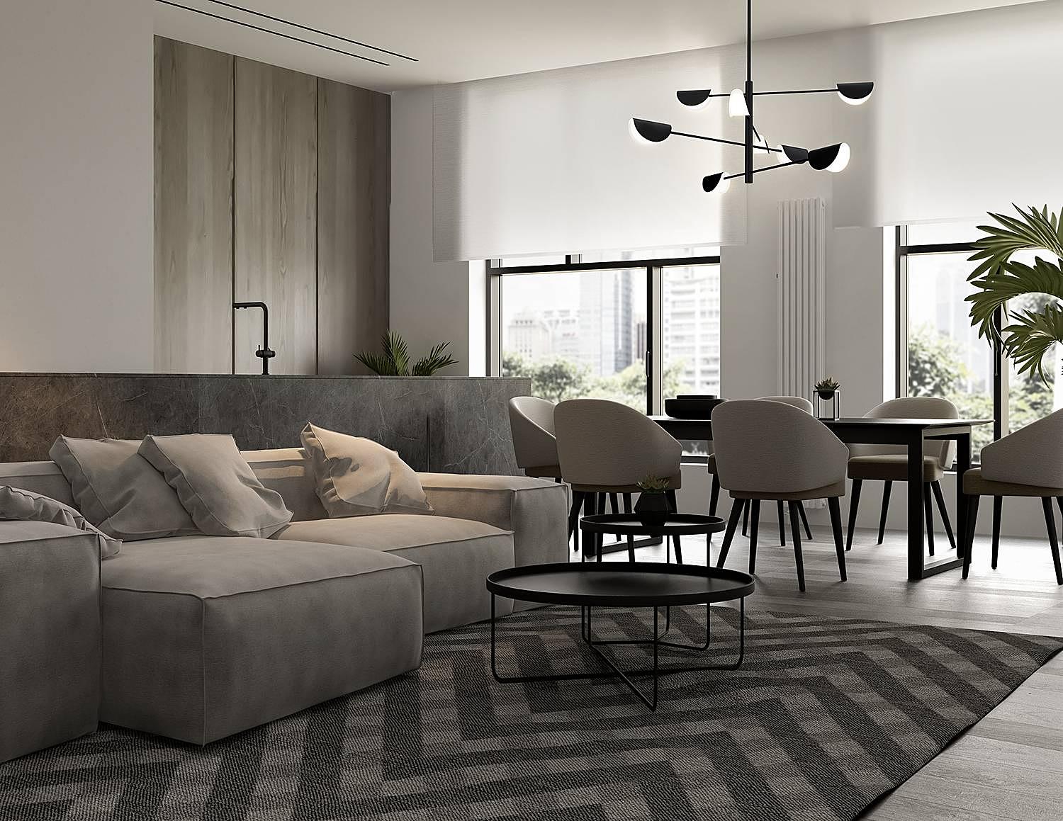 8-Flammig Mollis Kronleuchter Acrylglas Mischmetall  2