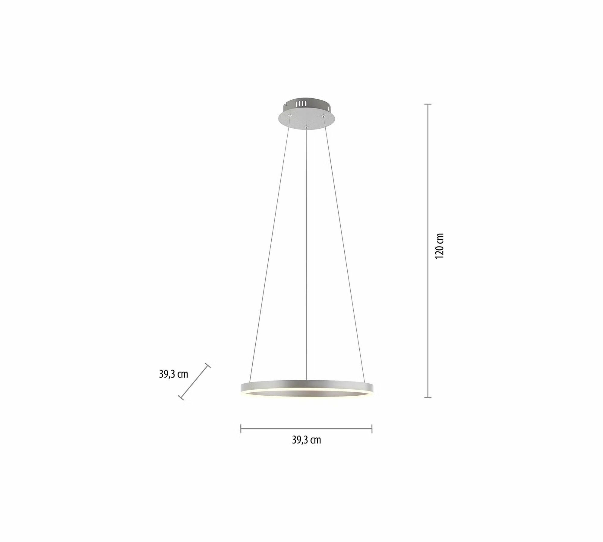 Pendelleuchte 1-flammig Aluminium Silber 7