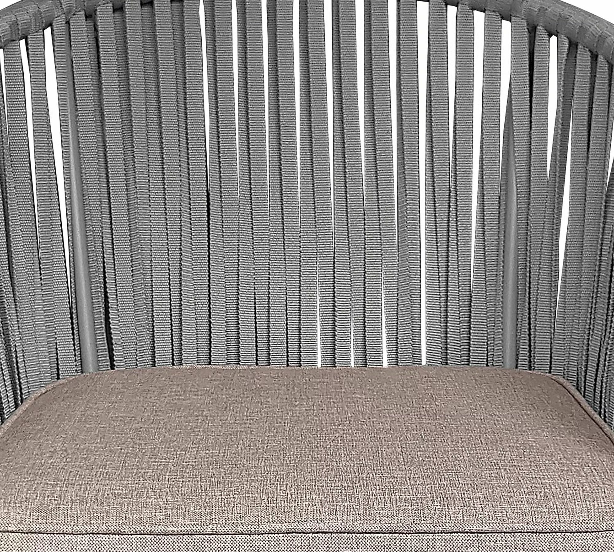 2x Garden chair Steel Polyester Grey 6