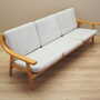 Vintage Sofa 3-seater Oak Wood Textile Grey 1960s 5