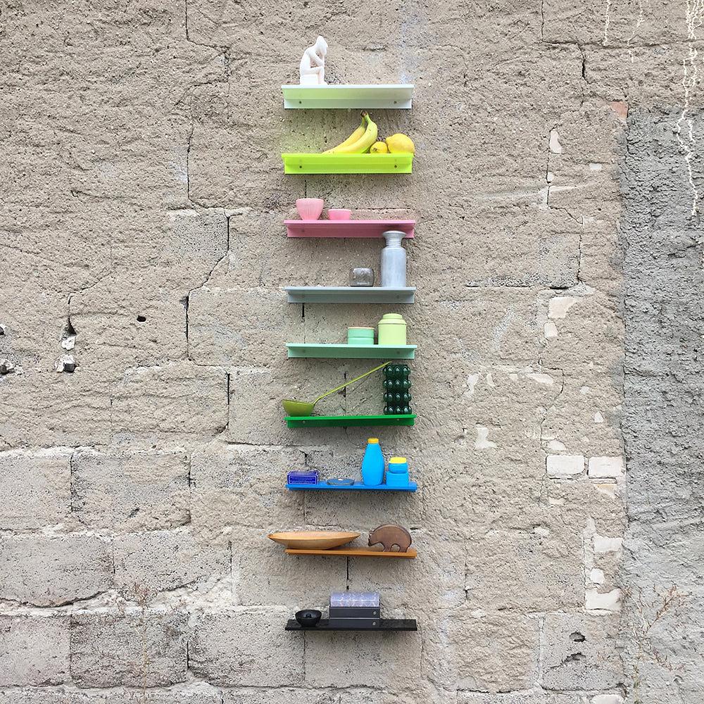 z Wandregal Klein Stahl Pulverbeschichtet Schwarz 1