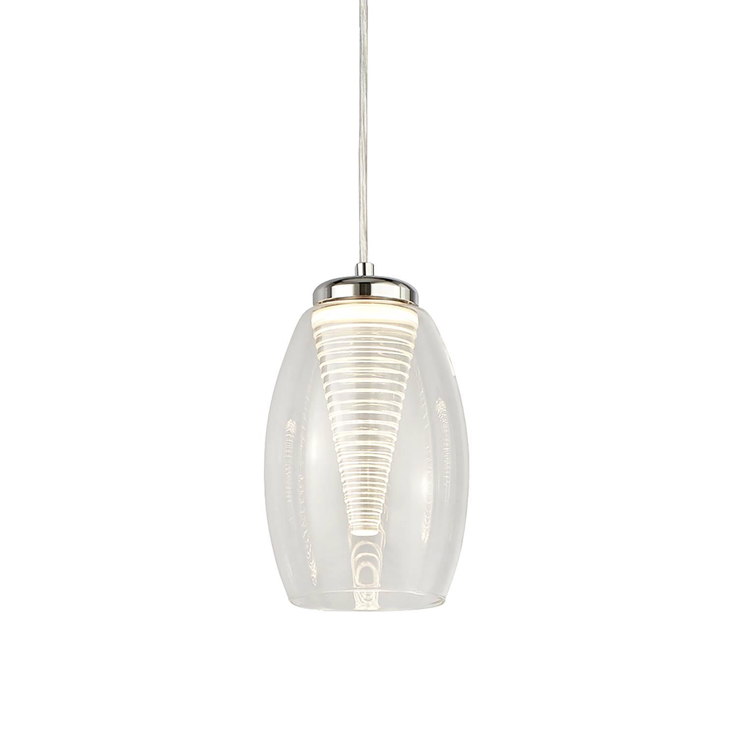 Pendant lamp Cyclone Steel Transparent 0