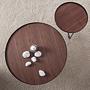 Runder Couchtisch Holzfurnier Stahl 100cm 7
