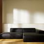 Pyllow Ecksofa mit Récamiere Rechts Samt Steingrau 0