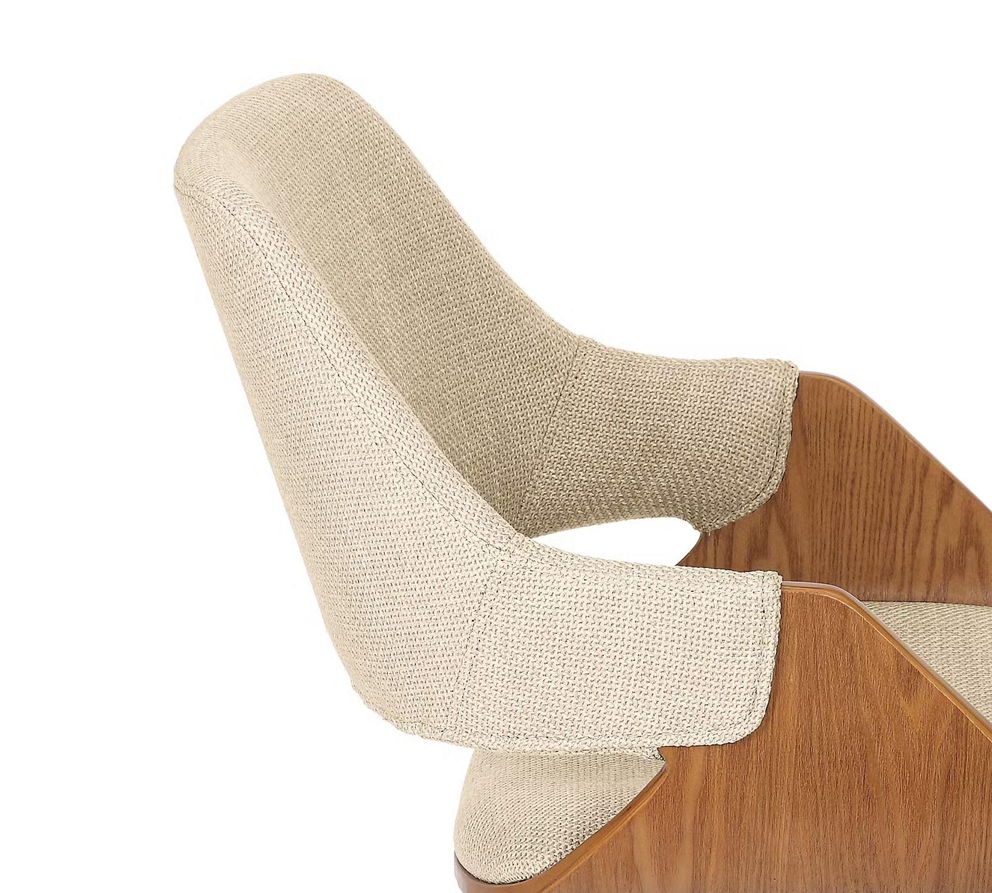 Polsterstuhl 2er-Set Stoff Creme 5