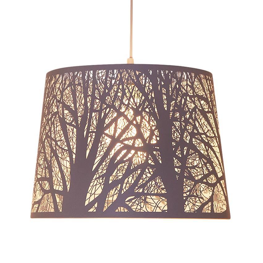 White Wood Pendant Lamp Steel 1-light 0