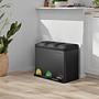 Trash Can Ibdaa Stainless Steel Black 3