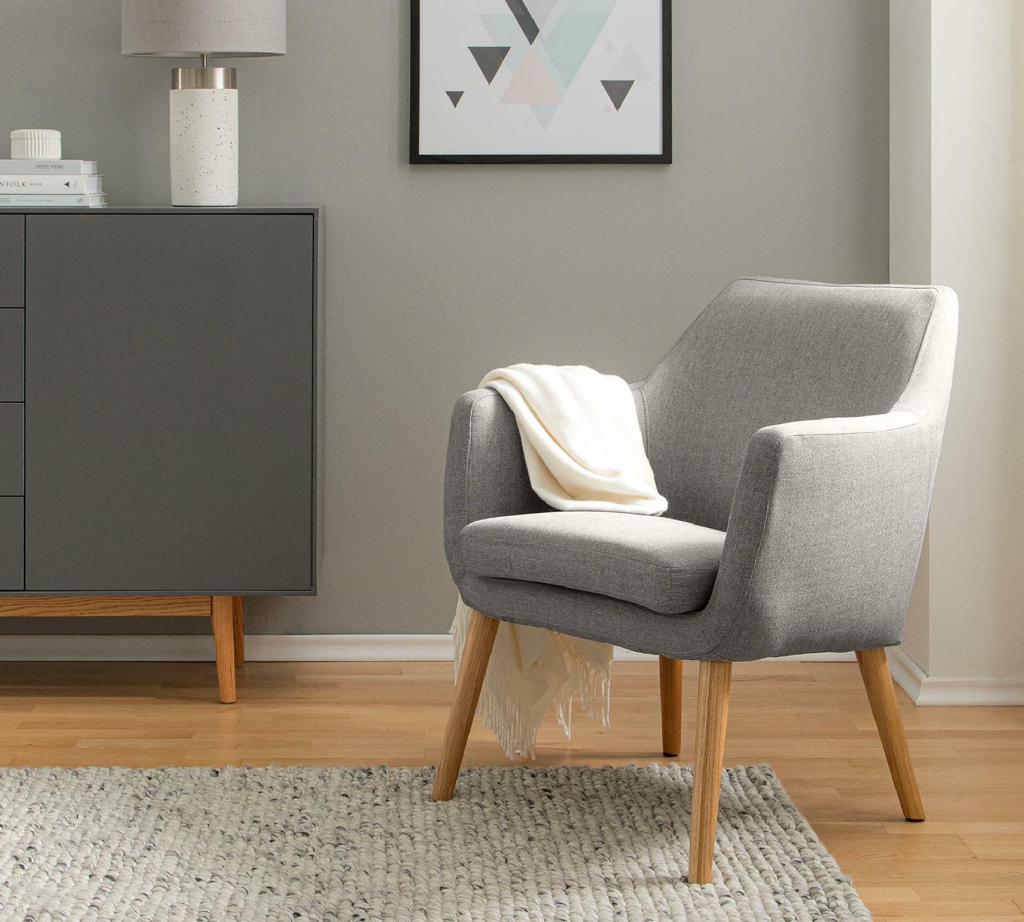 Loungesessel NICHOLAS Webstoff Cors: Granite 0