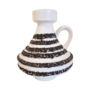 Vintage Vase Keramik Schwarz Weiß 1960er Jahre 0