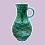 Vintage 1651 20 Fat Lava Henkelvase Keramik 1970er Jahre 0