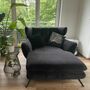 Loungesessel Samt Metall Schwarz 0
